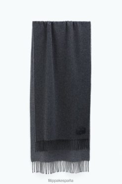 accesorio 262DTJ409 mezcla antracita unisexo Filippa K bufanda doble de lana y cachemir