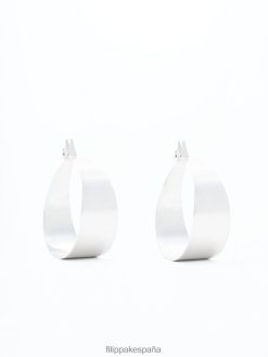 accesorio 262DTJ466 metal plateado mujer Filippa K pendientes de bucle