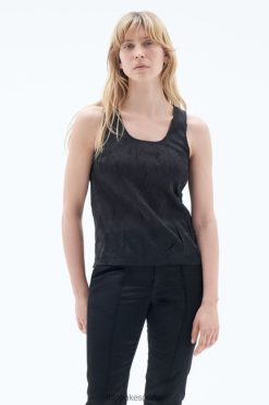 vestir 262DTJ128 negro mujer Filippa K camiseta sin mangas arrugada