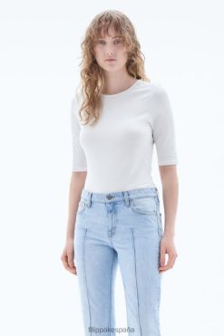 vestir 262DTJ141 blanco mujer Filippa K codera elástica de algodón