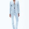 vestir 262DTJ184 azul hielo mujer Filippa K blazer brillante con botonadura simple
