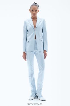 vestir 262DTJ184 azul hielo mujer Filippa K blazer brillante con botonadura simple