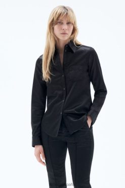 vestir 262DTJ188 negro mujer Filippa K camisa teñida en prenda