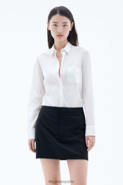 vestir 262DTJ189 blanco mujer Filippa K camisa elástica clásica