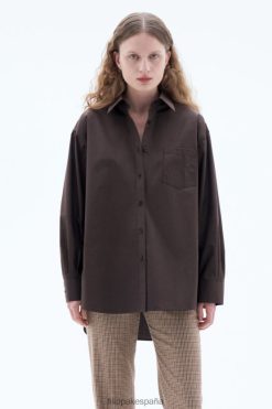 vestir 262DTJ191 chocolate negro mujer Filippa K camisa samy