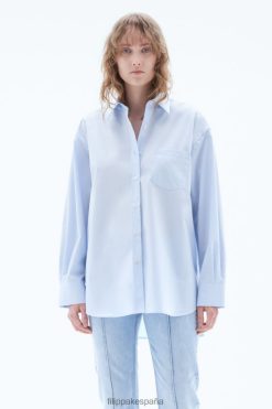 vestir 262DTJ194 azul suave mujer Filippa K camisa samy