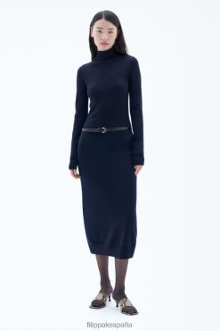 vestir 262DTJ216 Armada mujer Filippa K vestido de punto de cuello alto