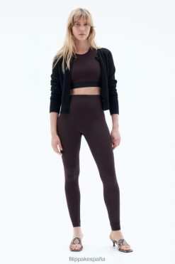vestir 262DTJ232 marrón morado mujer Filippa K leggings altos sin costuras