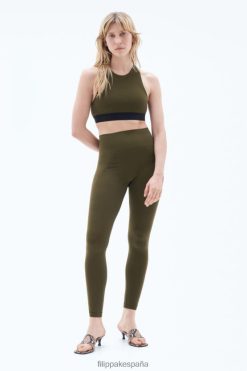 vestir 262DTJ233 verde oliva mujer Filippa K leggings altos sin costuras