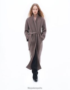 vestir 262DTJ24 gris pardo oscuro mujer Filippa K abrigo alexa