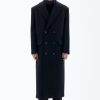 vestir 262DTJ260 negro hombres Filippa K abrigo de lana con doble botonadura