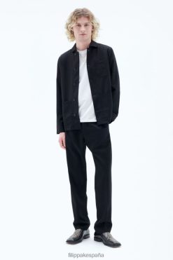 vestir 262DTJ261 negro hombres Filippa K chaqueta louis de gabardina