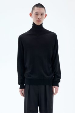 vestir 262DTJ263 negro hombres Filippa K suéter de cuello alto de merino