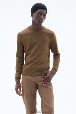 vestir 262DTJ264 verde bronce hombres Filippa K suéter de algodón merino