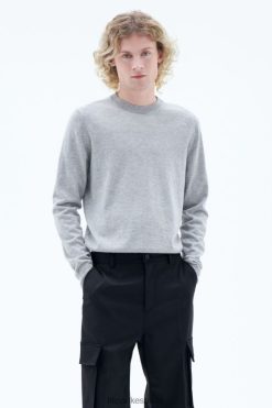 vestir 262DTJ288 mezcla gris claro hombres Filippa K suéter de algodón merino