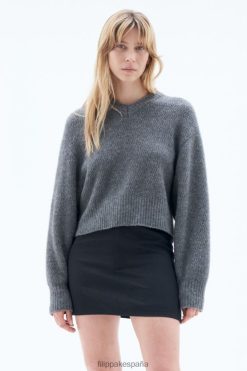 vestir 262DTJ28 mezcla gris medio mujer Filippa K suéter estructura yak