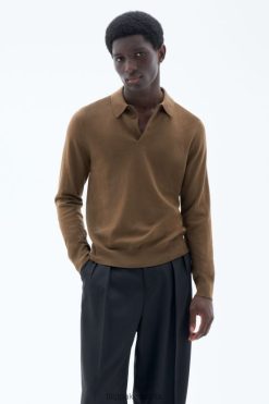 vestir 262DTJ296 verde bronce hombres Filippa K polo de punto