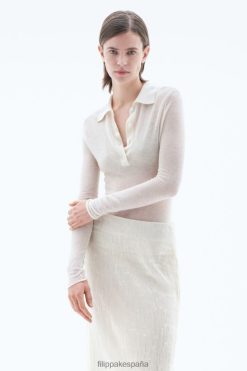 vestir 262DTJ33 blanco de invierno mujer Filippa K suéter tipo polo de punto