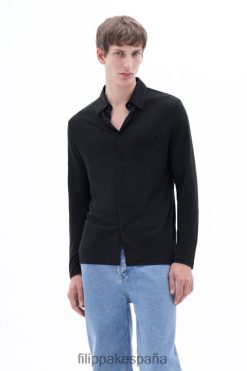 vestir 262DTJ340 negro hombres Filippa K camisa de punto