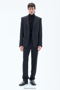 vestir 262DTJ345 negro hombres Filippa K chaqueta clásica de lana