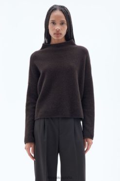 vestir 262DTJ36 marrón jengibre mujer Filippa K suéter con cuello alzado mika yak