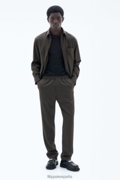 vestir 262DTJ371 verde bosque oscuro hombres Filippa K pantalones relajados de lana