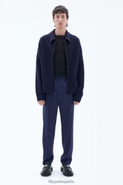 vestir 262DTJ375 marina francesa hombres Filippa K pantalones relajados de lana