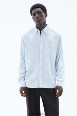 vestir 262DTJ398 azul hielo hombres Filippa K camisa zachary