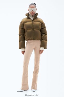 vestir 262DTJ4 verde bronce mujer Filippa K chaqueta acolchada corta