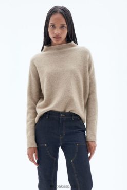 vestir 262DTJ52 mezcla beige mujer Filippa K suéter con cuello alzado mika yak