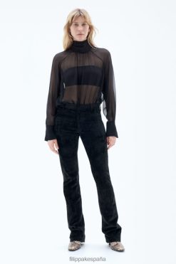 vestir 262DTJ88 negro mujer Filippa K pantalones de pana de cintura baja