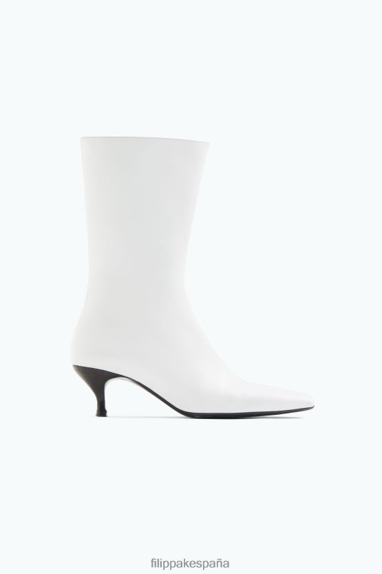 zapatos 262DTJ448 blanco mujer Filippa K botines con punta cuadrada