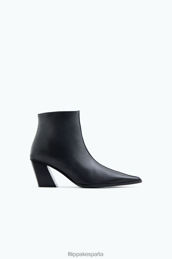 zapatos 262DTJ452 napa negra mujer Filippa K botines puntiagudos