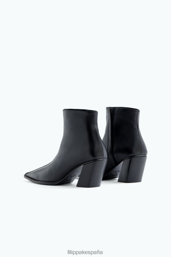 zapatos 262DTJ452 napa negra mujer Filippa K botines puntiagudos